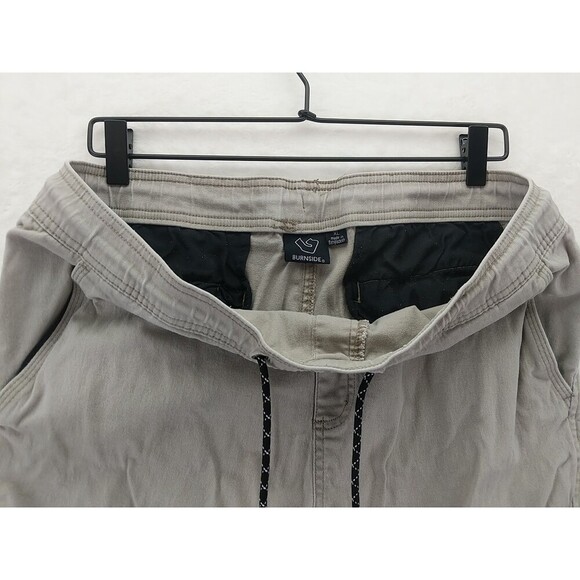 Burnside Men's XL Drawstring Jogger Khaki Cargo Pants Casual - Picture 9 of 11